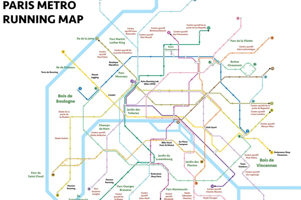نقشه مترو پاریس