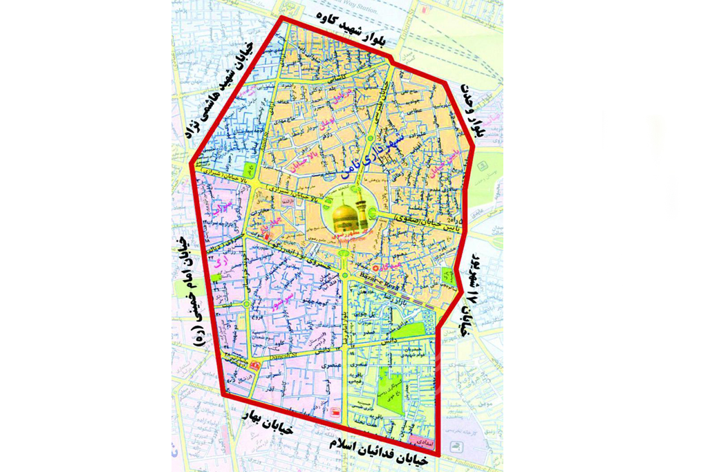 نقشه طرح ترافیک مشهد