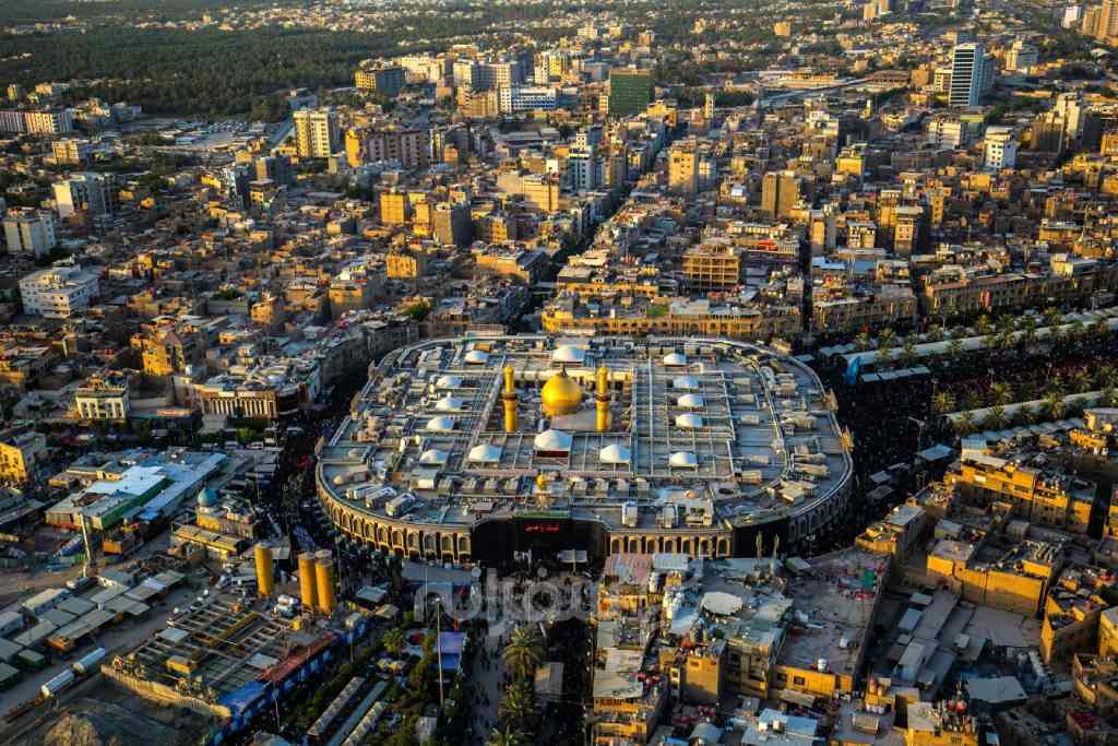عکس هوایی شهر کربلا