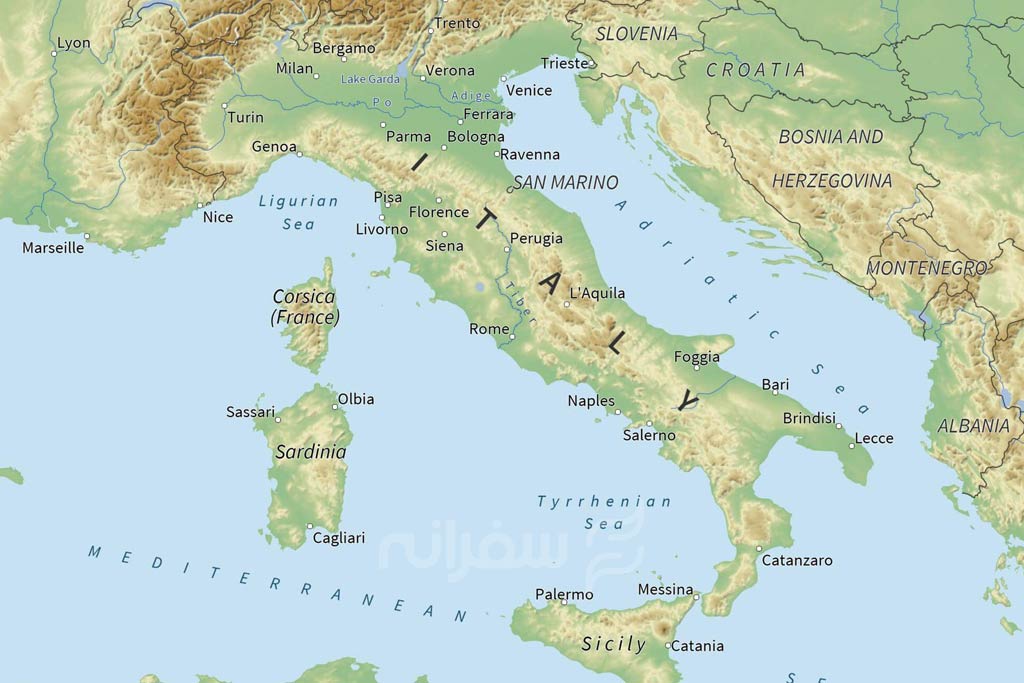 نقشه ایتالیا