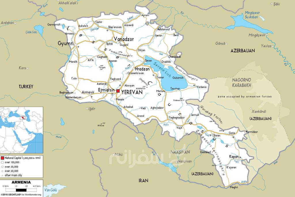 نقشه ارمنستان